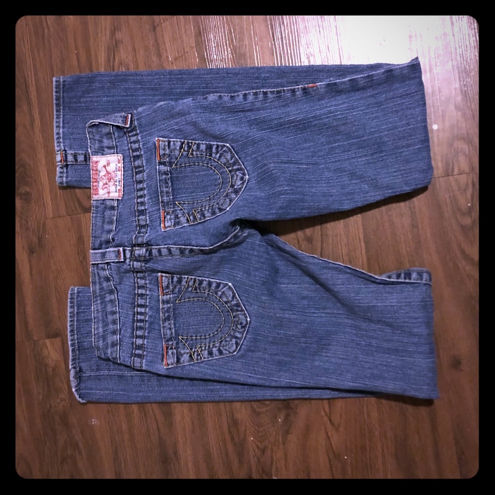 Classic true religion blue jeans, size 25